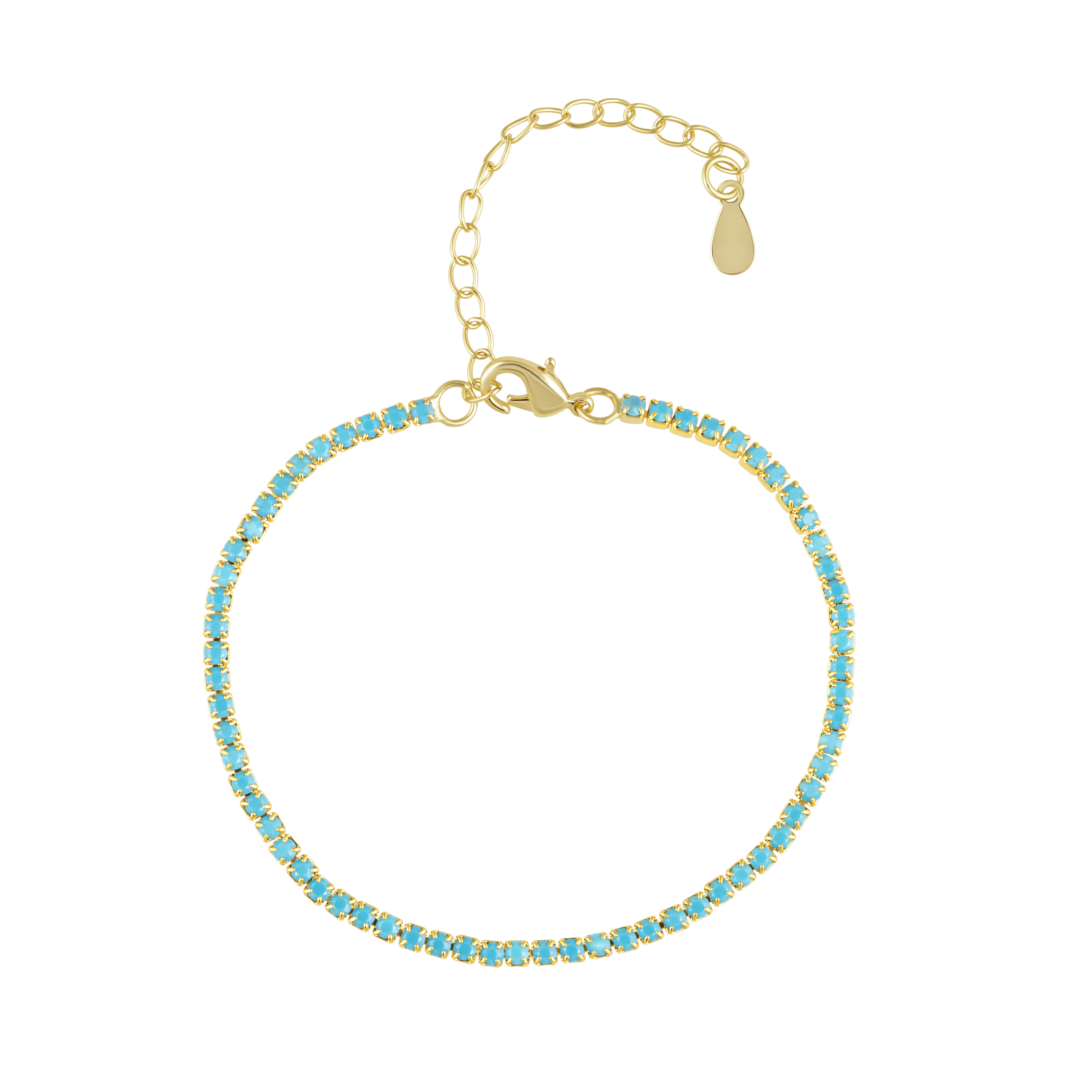 Chloe Tennis Bracelet Turquoise