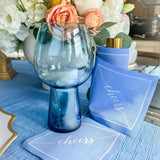 Cotton Cocktail Napkin Roll - Summer Dreaming White "Cheers" Entertaining Essentials