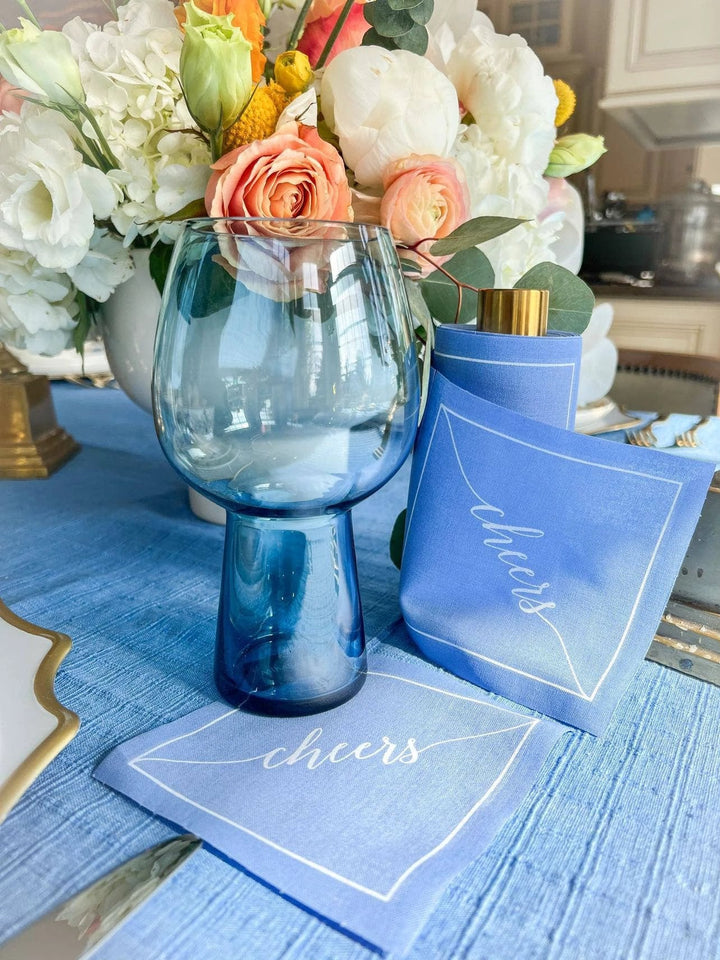 Cotton Cocktail Napkin Roll - Summer Dreaming White "Cheers" Entertaining Essentials Toasting With Tara
