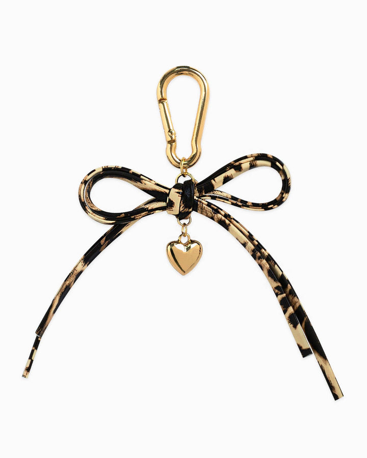 Leopard Bow Clip Bag Charm Sessori