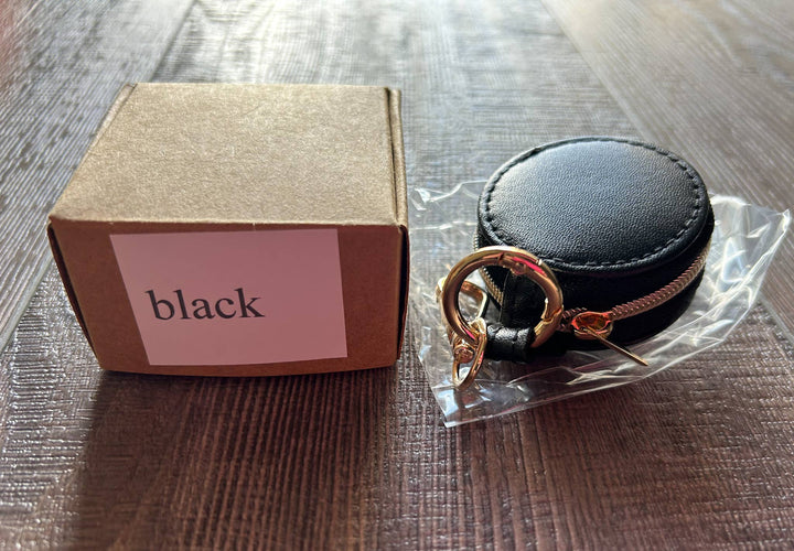 Jewelry Holder Keychain Purse Charm Black or Purple