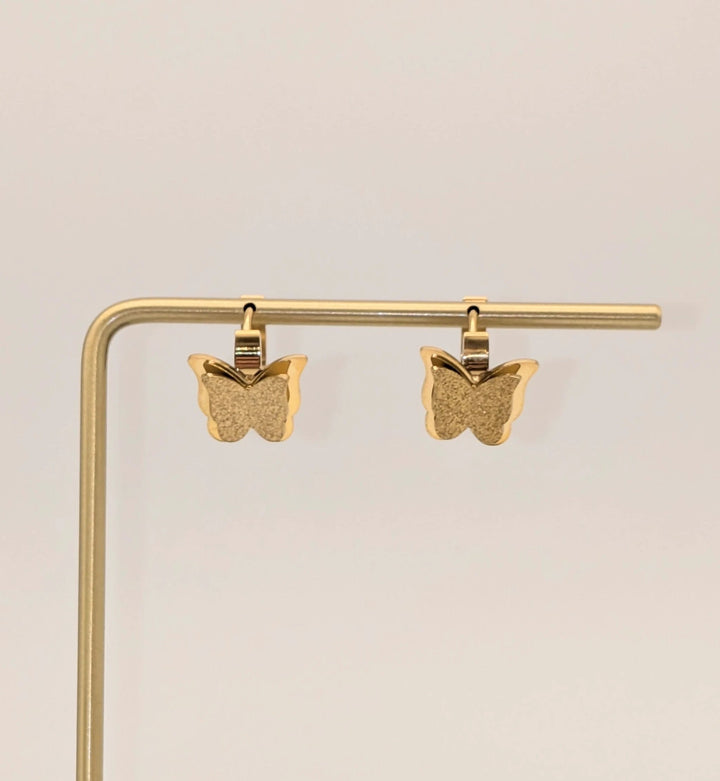Butterfly Hoop Earrings - 18K Gold Plated Stainless Steel Intensity