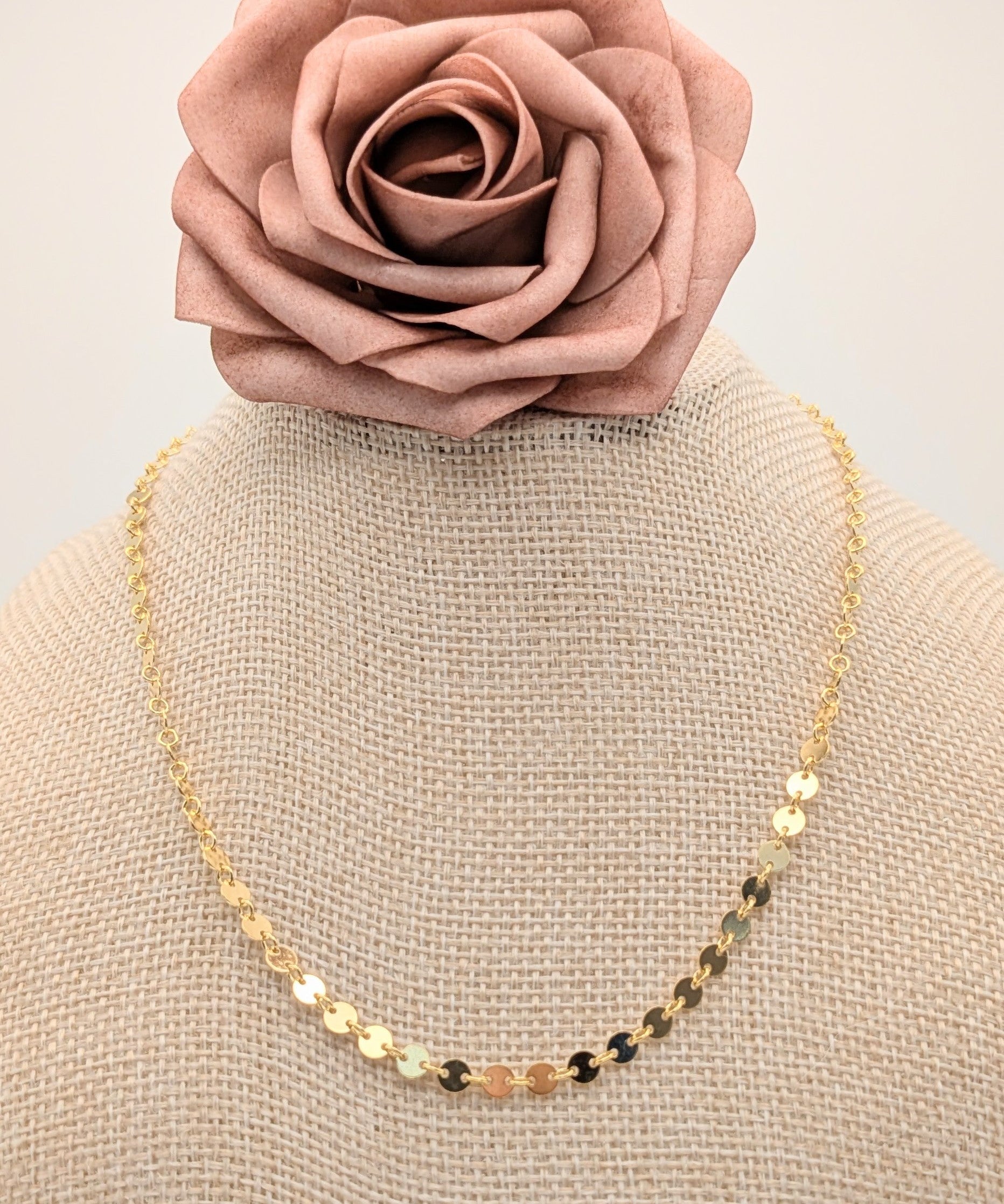 Luxe Sequin Disc Chain Necklace True by Kristy Jewelry