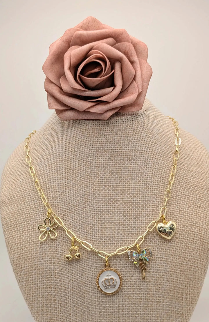 Becoming Her Charm Necklace - Gold Everyday Layering Piece Freely Cece LLC