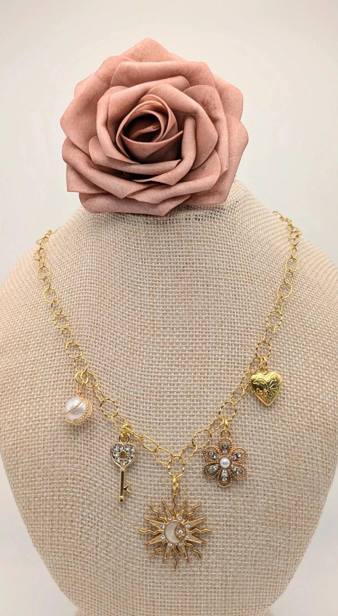 Becoming Her Charm Necklace - Gold Everyday Layering Piece Freely Cece LLC