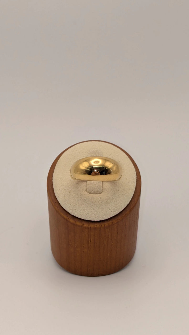 Roscoe 18K Gold Non-Tarnish Chunky Dome Statement Ring Flânerie by MAIQ