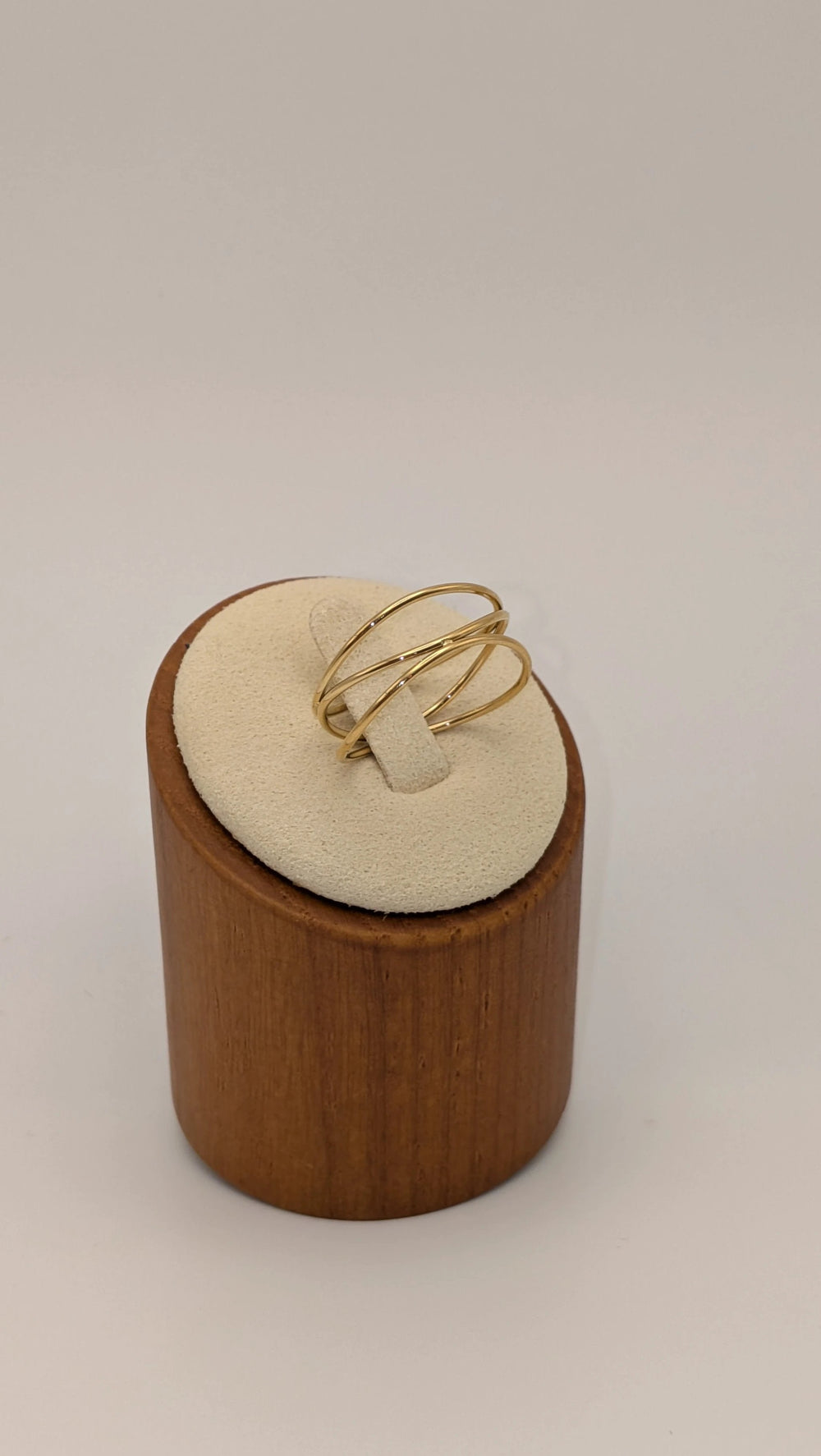 Layered Gold Wave Ring - Waterproof 18K PVD Stacking Ring Blueyejewelry