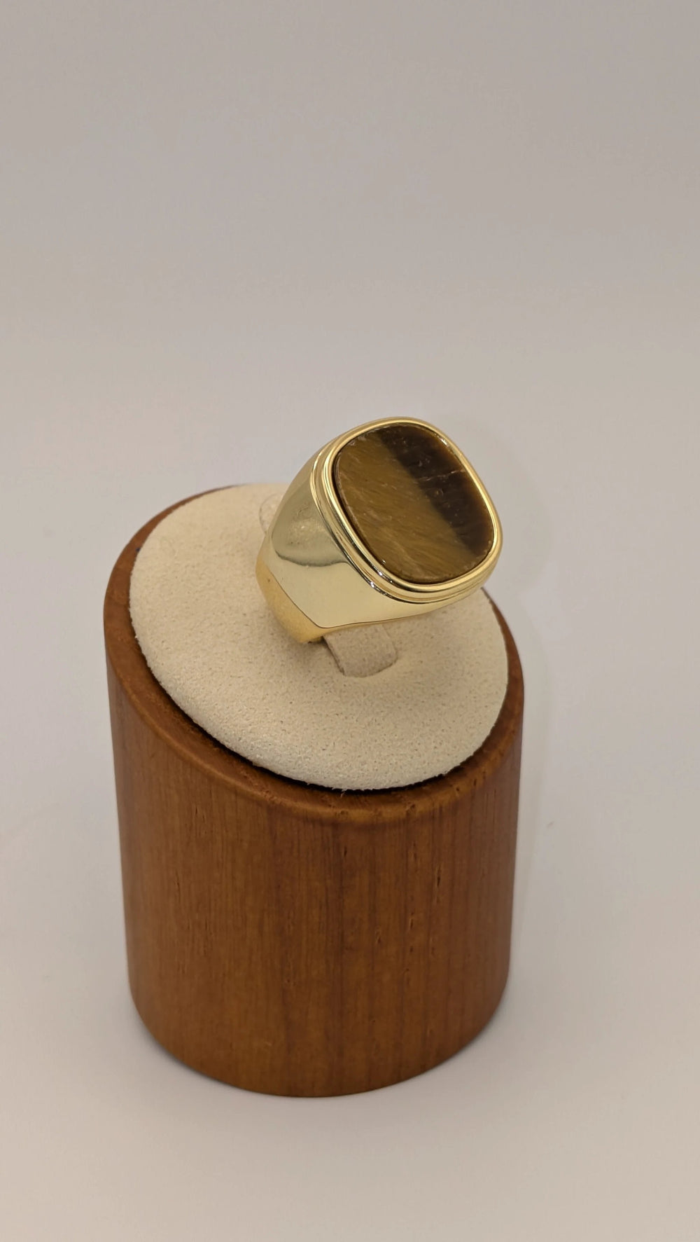 Tiger Eye Statement Ring - 18K Gold Natural Stone Ring Sahira Jewelry Design