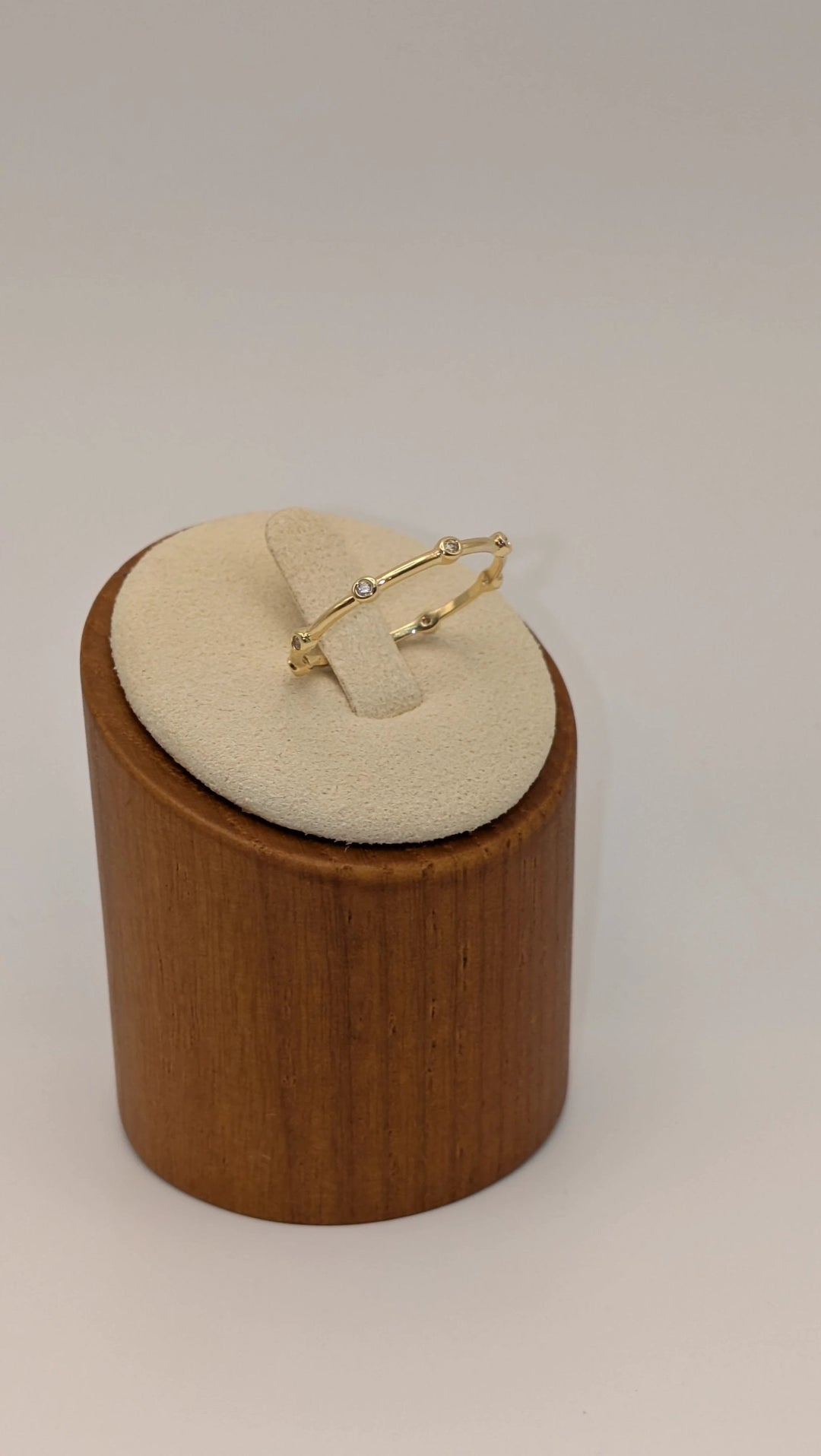18k Gold Filled CZ Dots Infinity Band Ring GoldFi