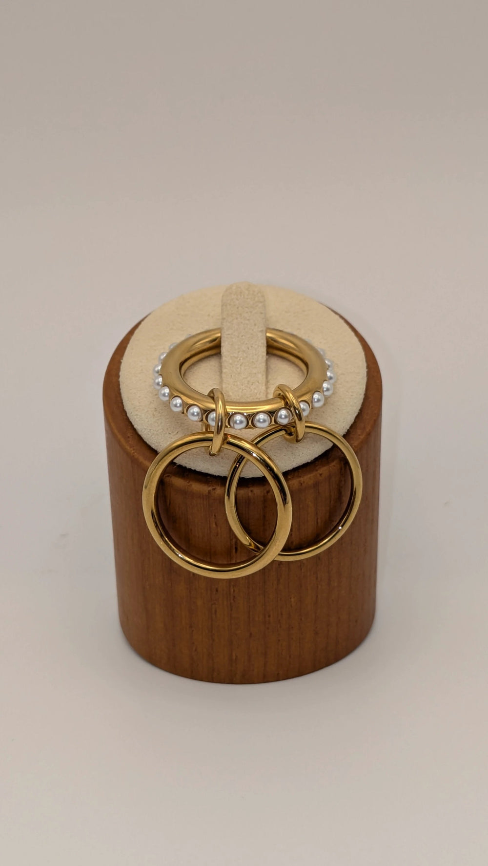 Danton 18K Gold Non-Tarnish Multi Stack Pearl Band Ring Flânerie by MAIQ