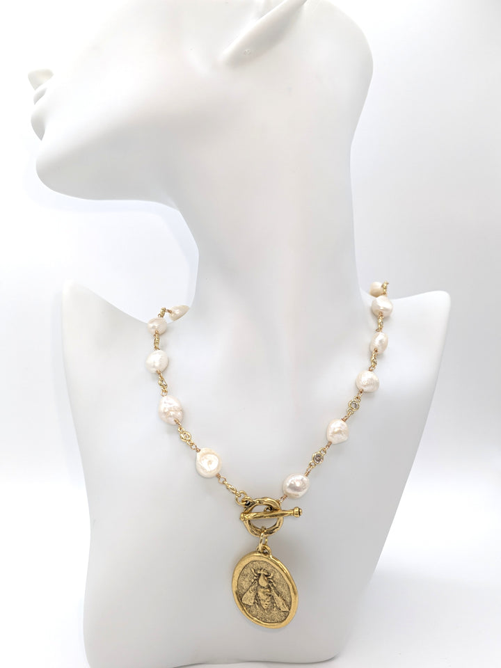 Queen bee pearl necklace VB&amp;CO Designs Handmade Jewelry