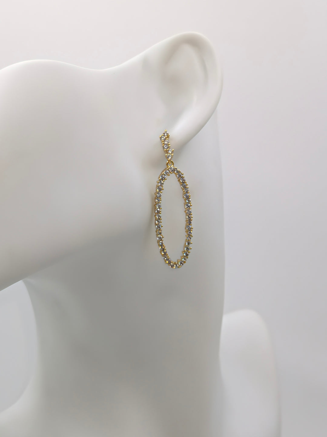 Cheyanne Gold Pave Drop Earrings Sahira Jewelry Design