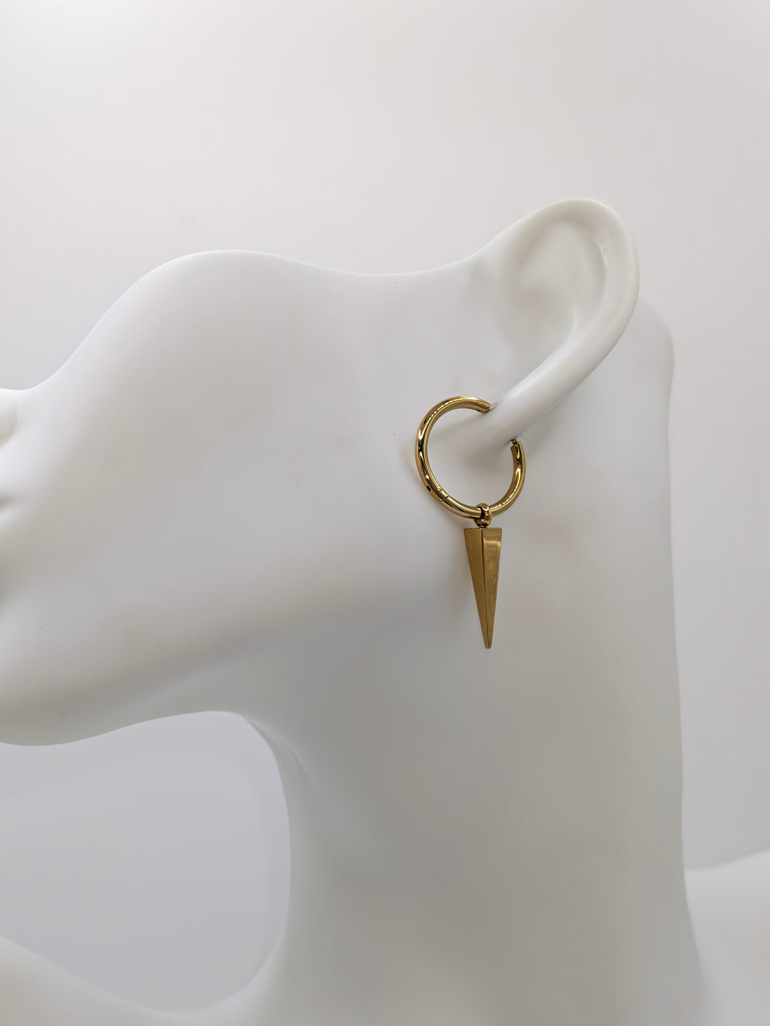 Aria Gold Spike Hoop Earrings Sahira Jewelry Design