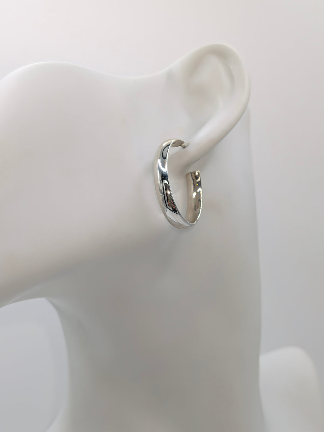 Large Oval Post Hoops - Sterling Silver Something Silver