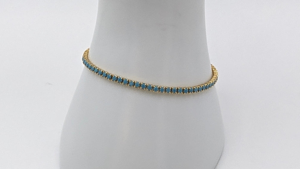 Chloe Tennis Bracelet Turquoise Sahira Jewelry Design