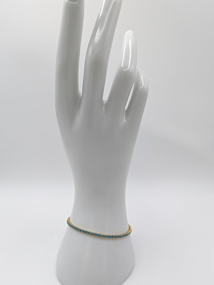 Chloe Tennis Bracelet Turquoise Sahira Jewelry Design