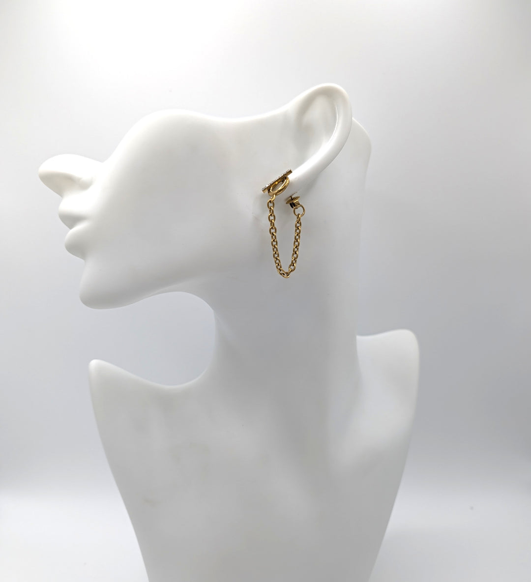 Lisle 18K Gold CZ Chain Drop Earrings Flânerie by MAIQ