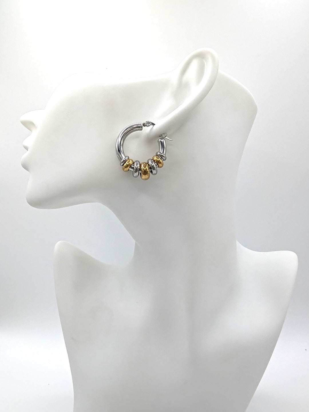 Novine 18K Gold Two-Tone Hoop Earrings Flânerie by MAIQ