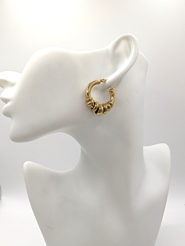 Novine 18K Gold Two-Tone Hoop Earrings Flânerie by MAIQ