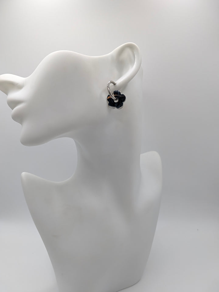 Stainless Steel Flower Hoop Earrings Intensity