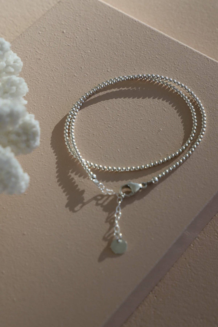 STERLING SILVER DOUBLE WRAP BRACELET