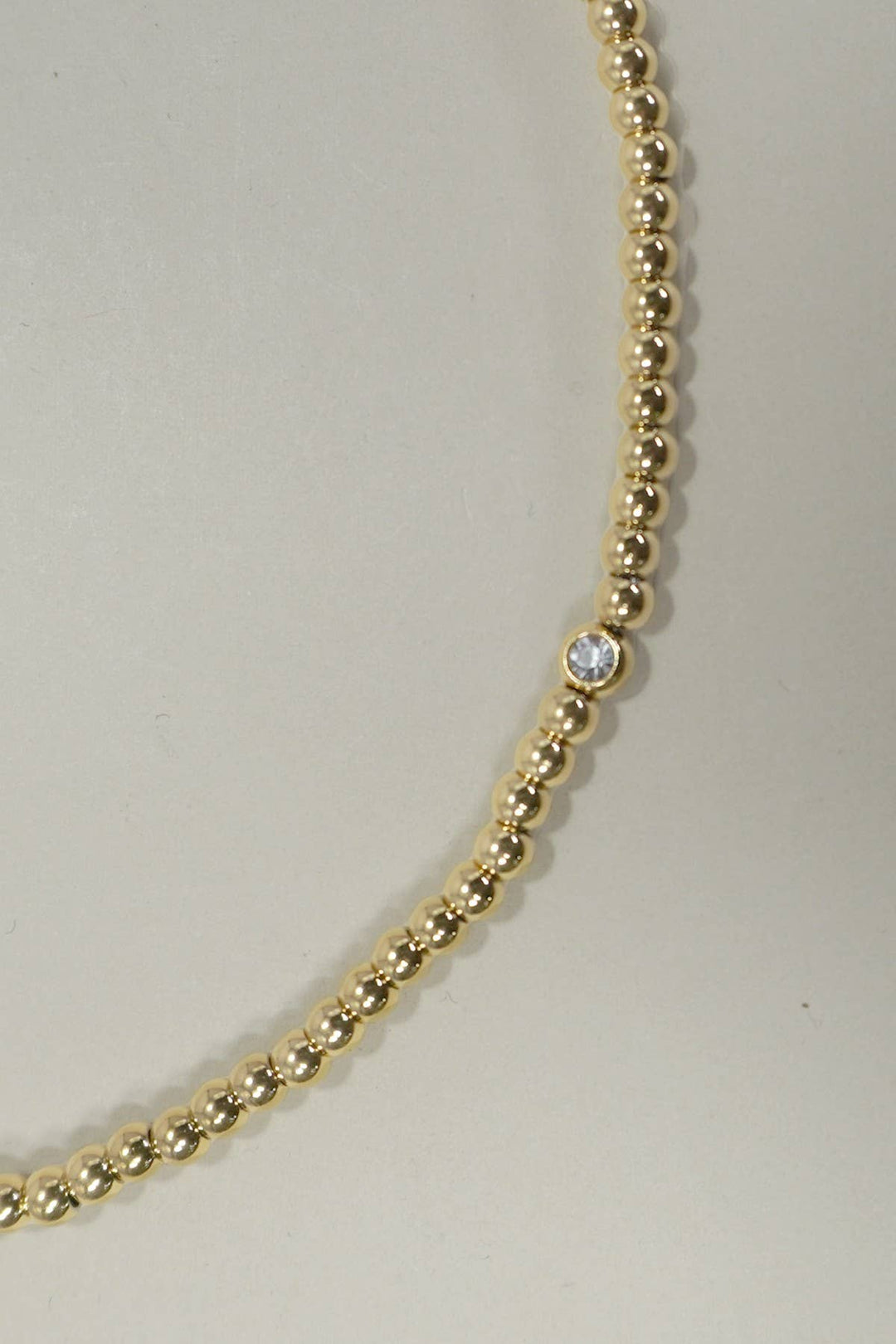 18K STAINLESS STEEL TARNISH FREE BEADED NECKLACE