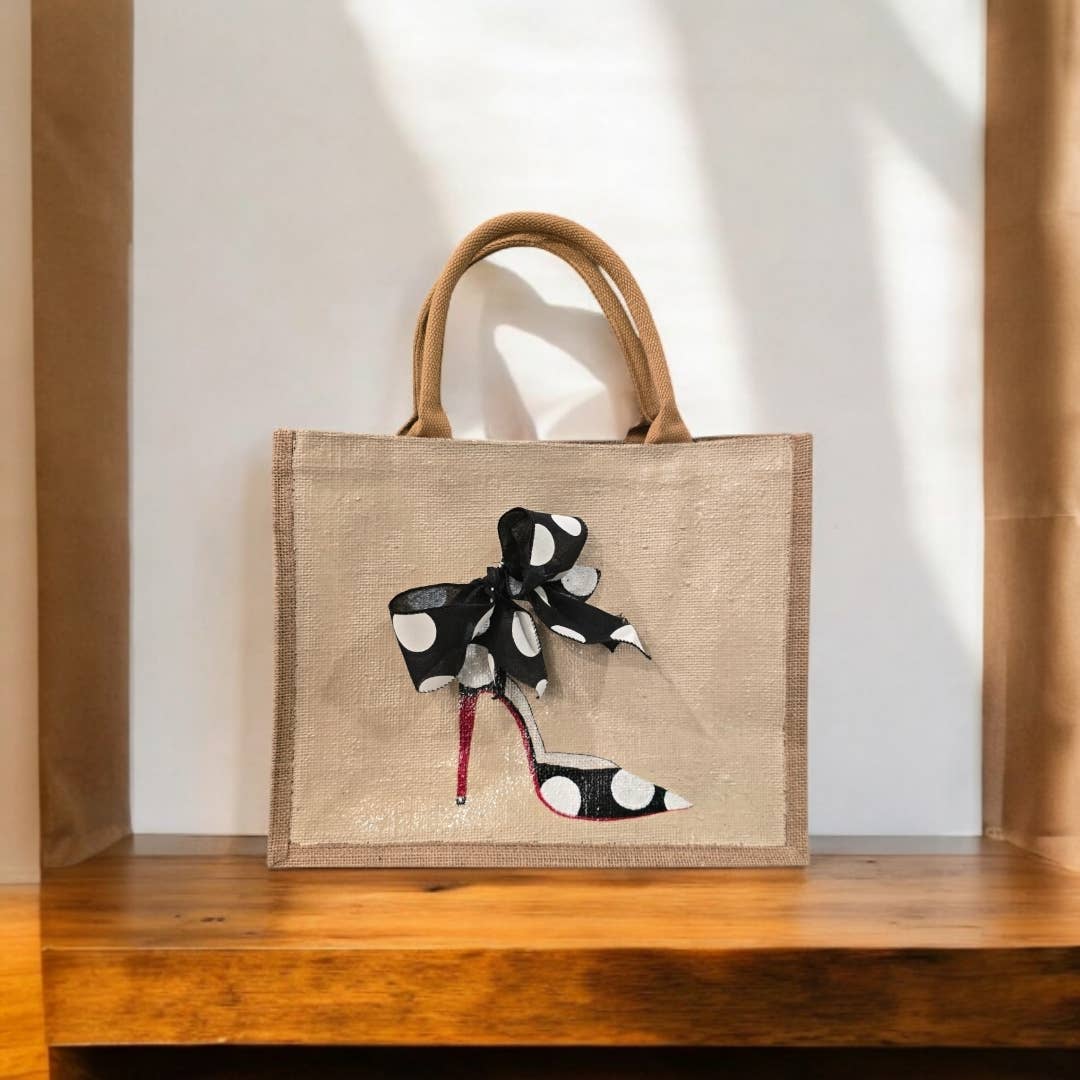 Polka Dot Stiletto Tote Bag