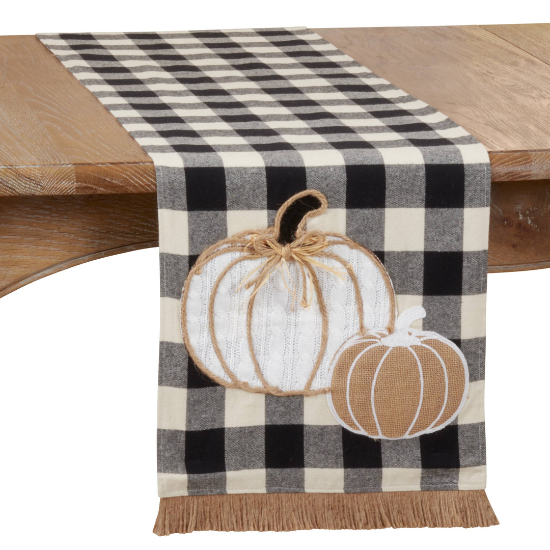 Buffalo Plaid Pumpkin Runner