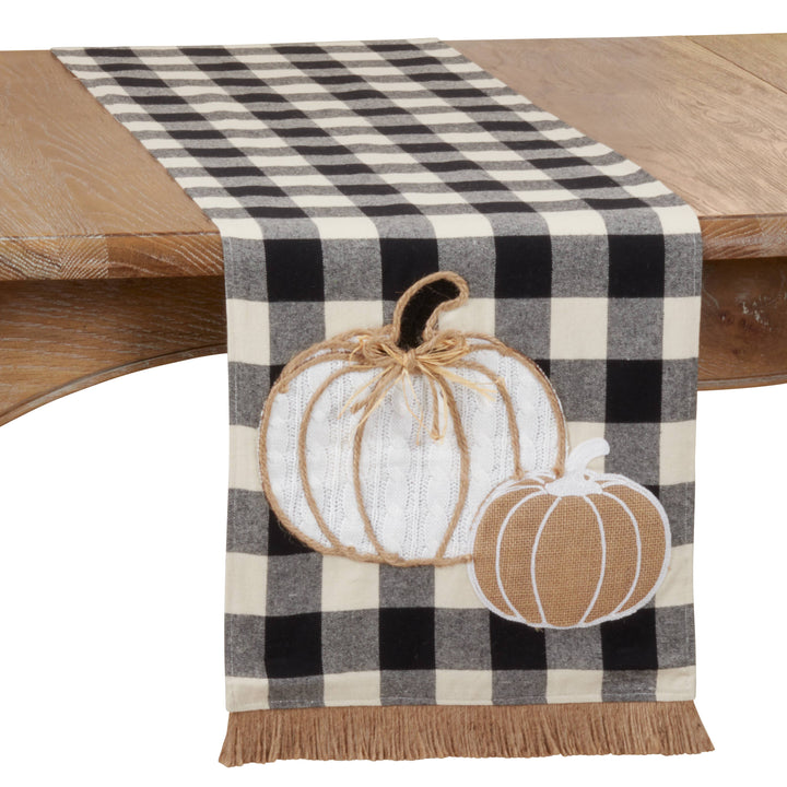 Buffalo Plaid Pumpkin Runner