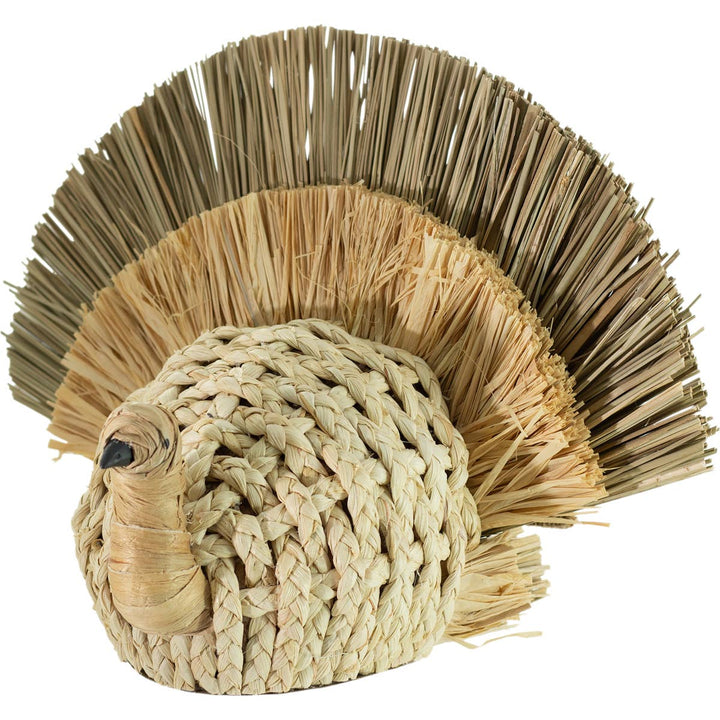 14" Natural Woven Turkey Thanksgiving Fall