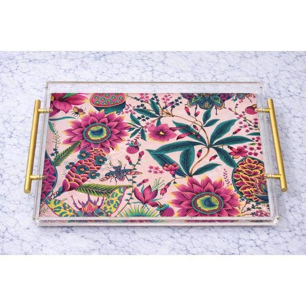 Spring Floral Decorative Acrylic Tray The Tray girl &amp; more