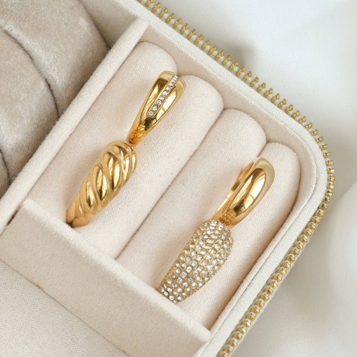 18k Gold Dome -Thin Dome Ring - Thick Band
