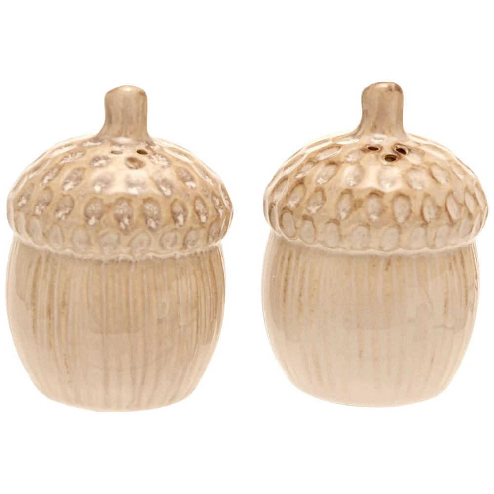 Acorn Stoneware Salt & Pepper Set