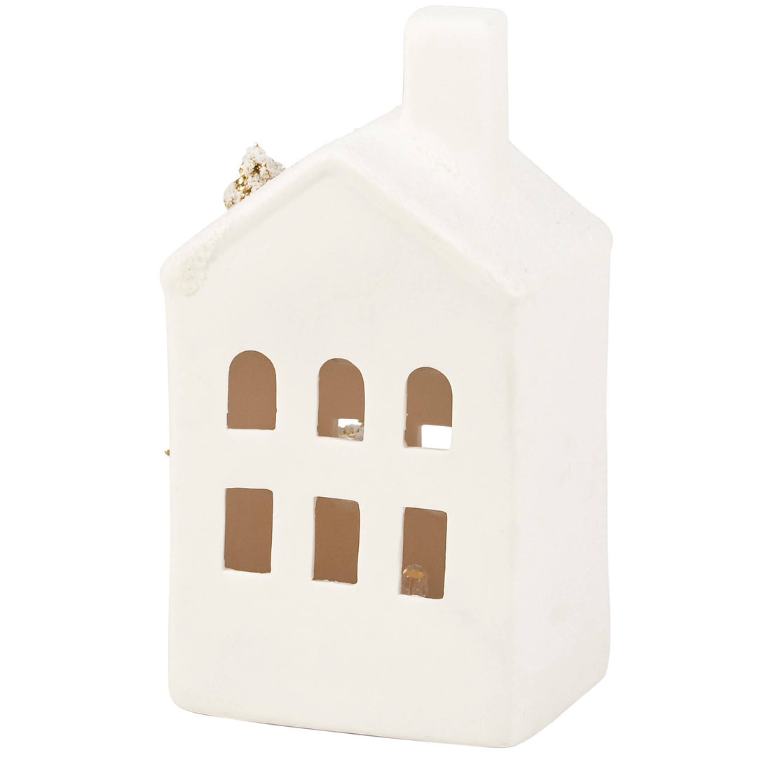 Lighted Winter House Figurine