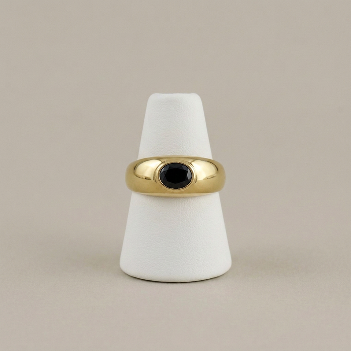 Capistrano Ring on a matte white holder