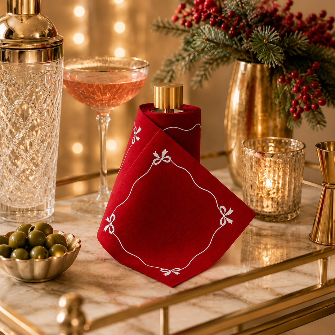 Cocktail Napkins | Tied with a Bow Cotton