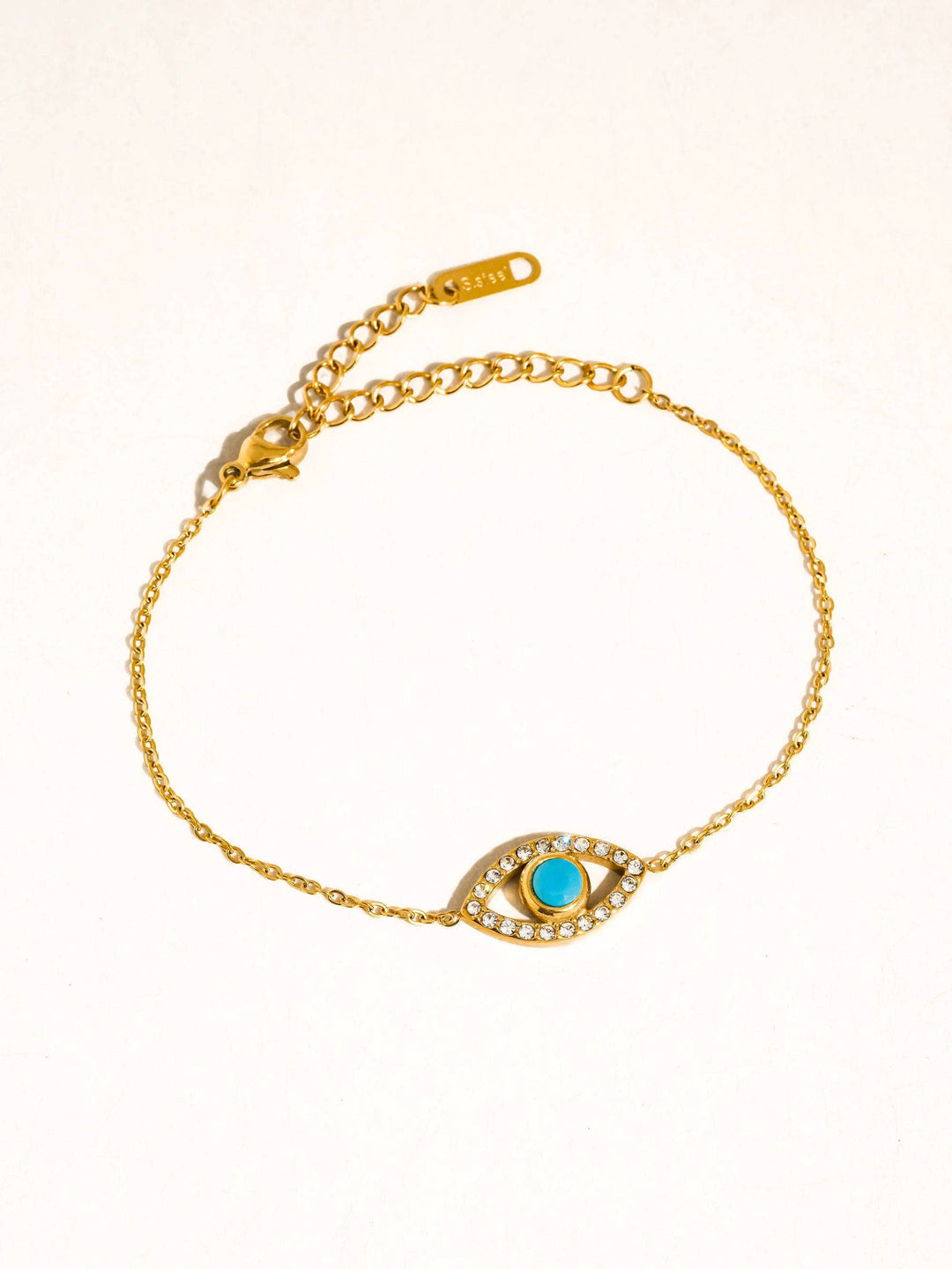 Celestine 18K Gold Non-Tarnish Evil Eye Chain Bracelet Flânerie by MAIQ