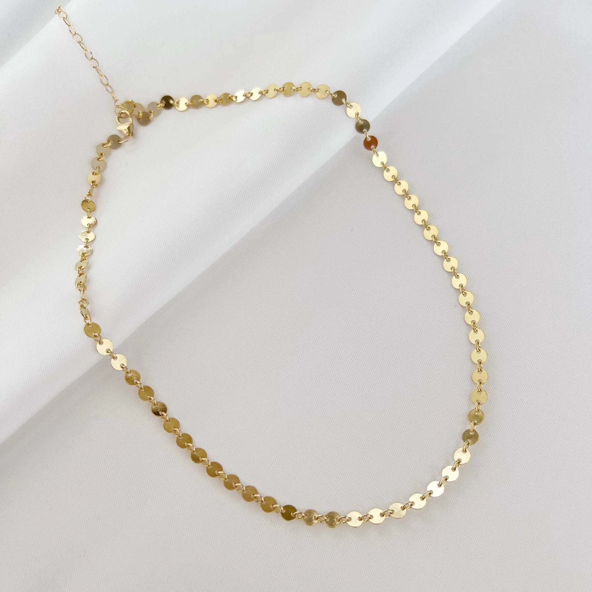 Luxe Sequin Disc Chain Necklace