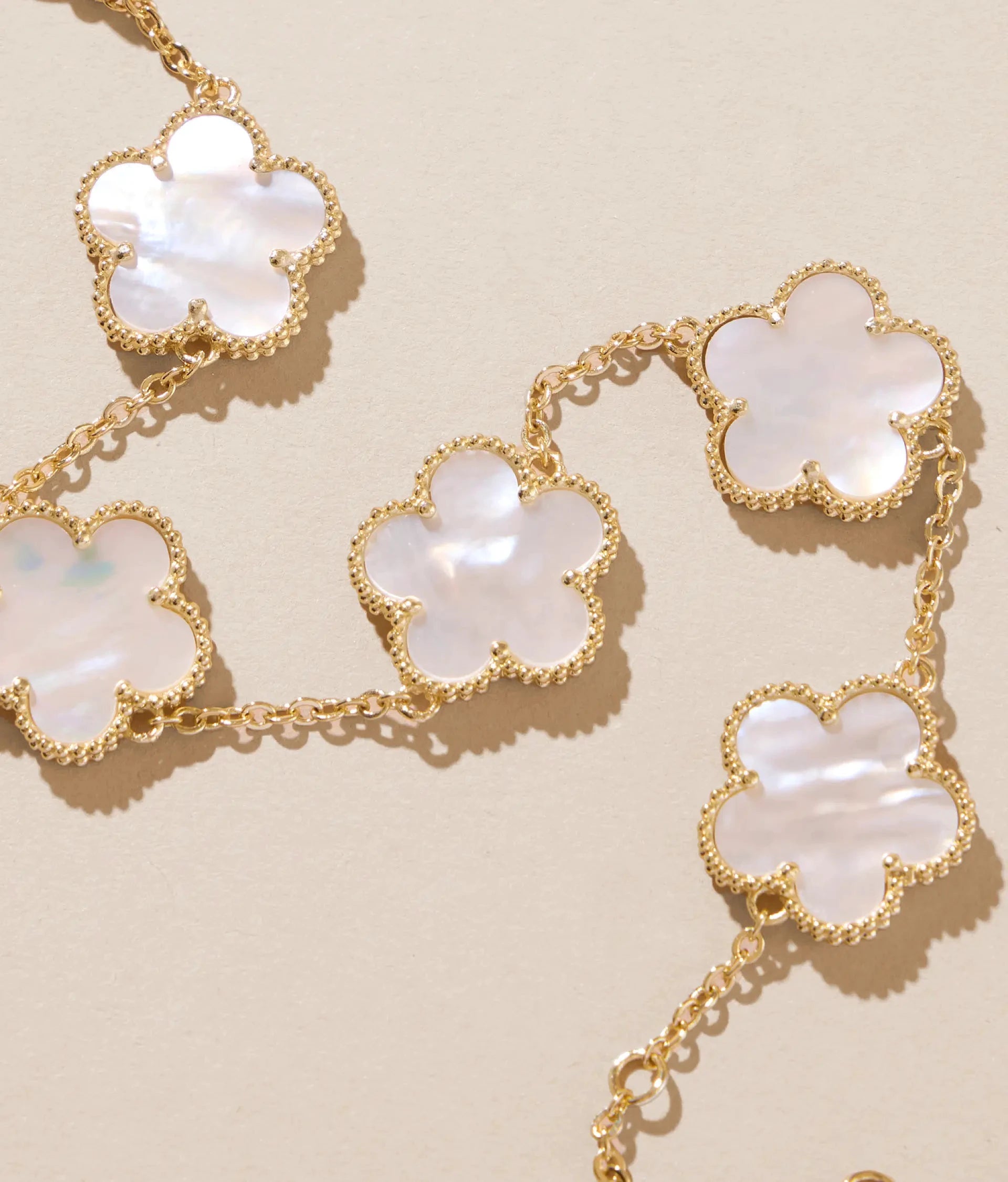 Adeline Clover Bracelet-White