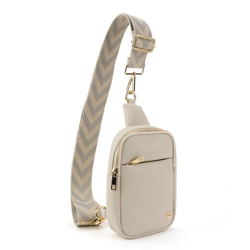 The Harlow |  Sling Bag with Chevron Strap | 3 Colors