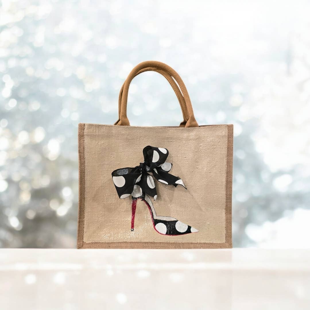 Polka Dot Stiletto Tote Bag