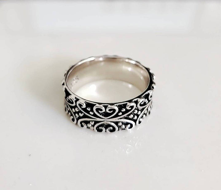 925 Sterling Silver with Oxidized Finish