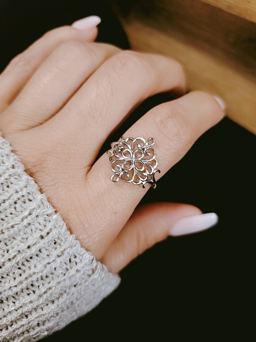 Filigree Sterling Silver Ring