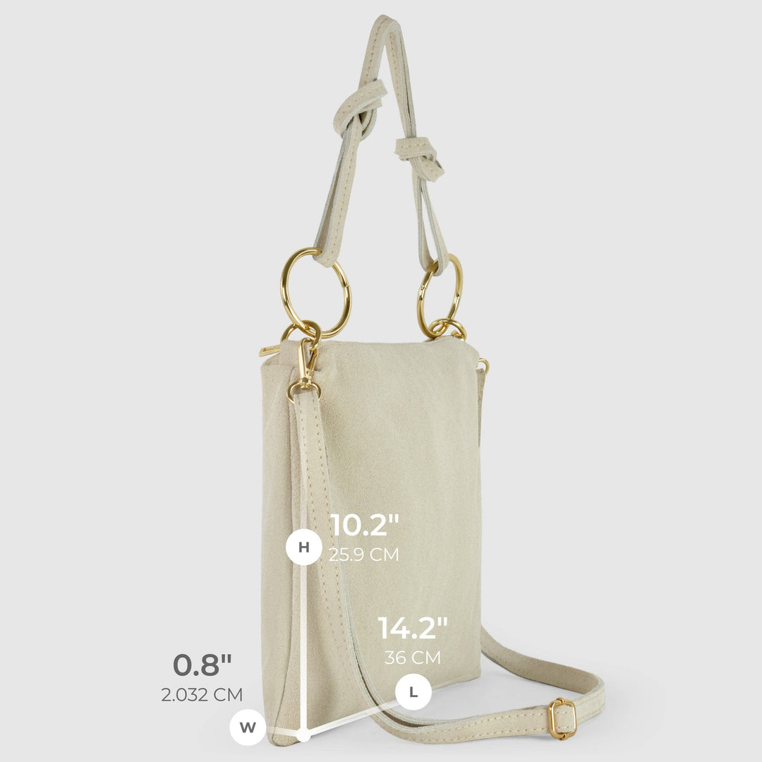 Italian Genuine Suede Shoulder Bag | Modena