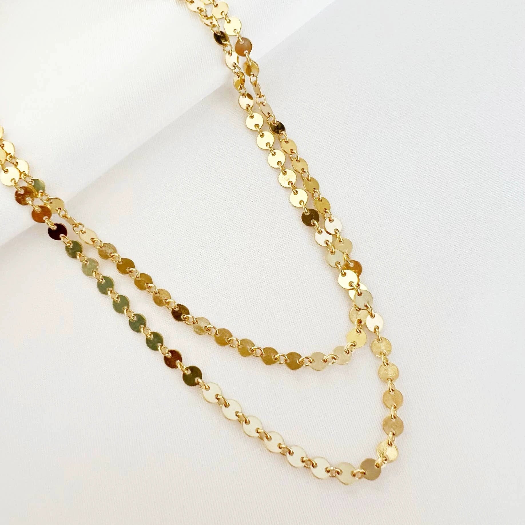 Luxe Sequin Disc Chain Necklace