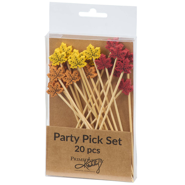 Maple Leaves Party Pick Set Primitives by Kathy
