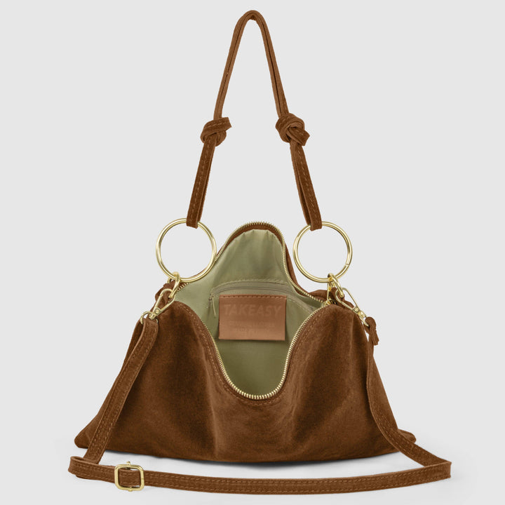 Italian Genuine Suede Shoulder Bag | Modena