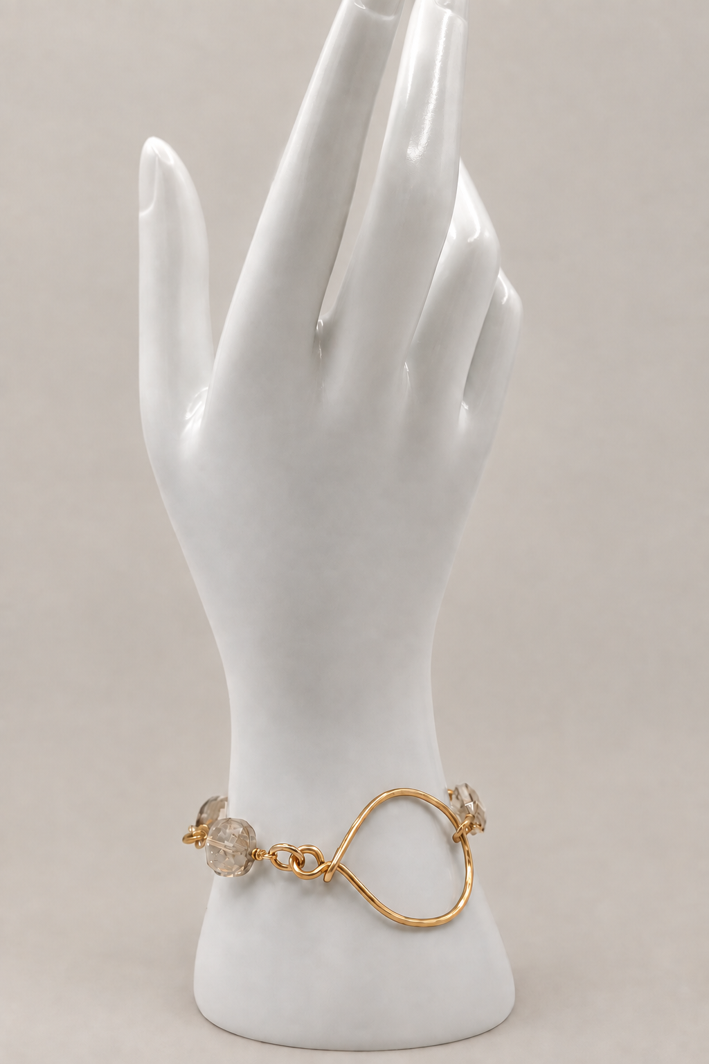 Gold Crystal Bracelet preview with the finger ring removed