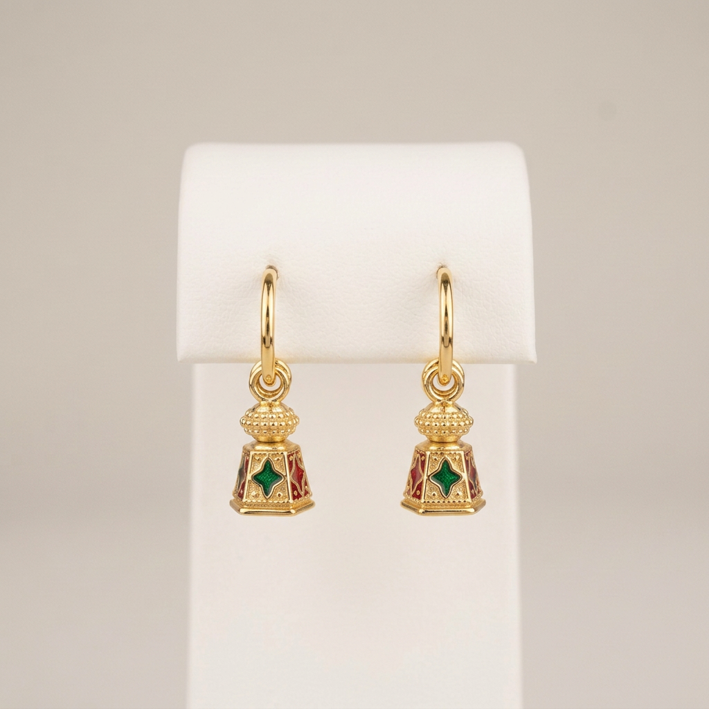 Isabel earrings matching the earlier white stand photo