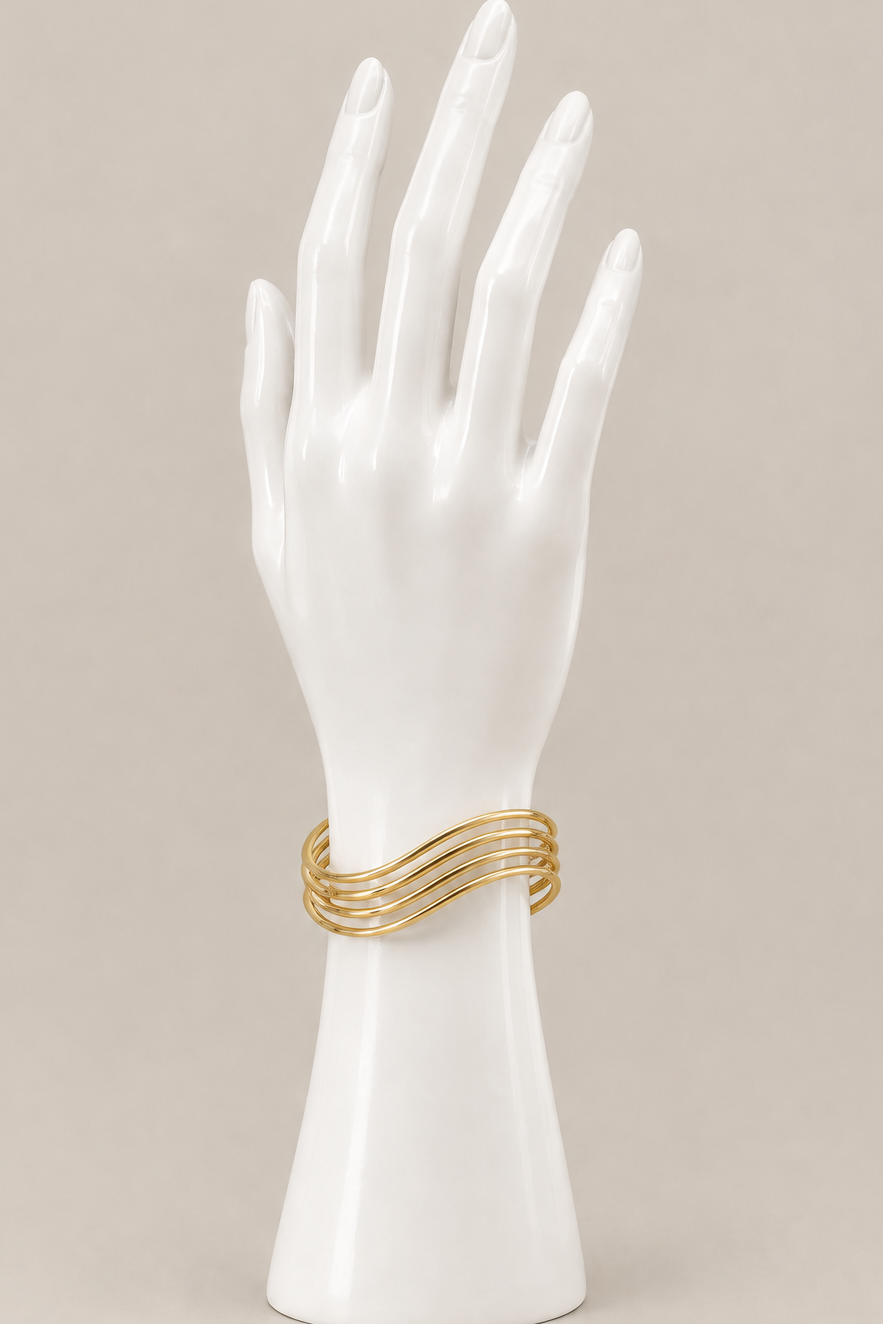Original Eirlys bracelet on an upright white display hand